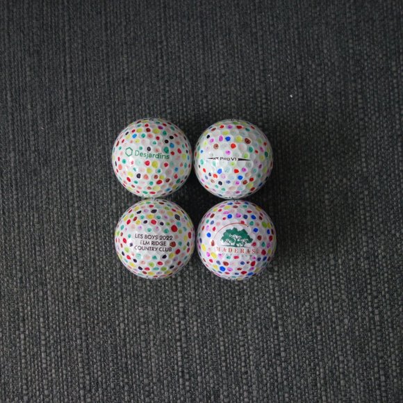 Four(4) Hand Designed Pre-Loved Titleist Pro VI Golf Balls with Collectable Box - Picture 11 of 16